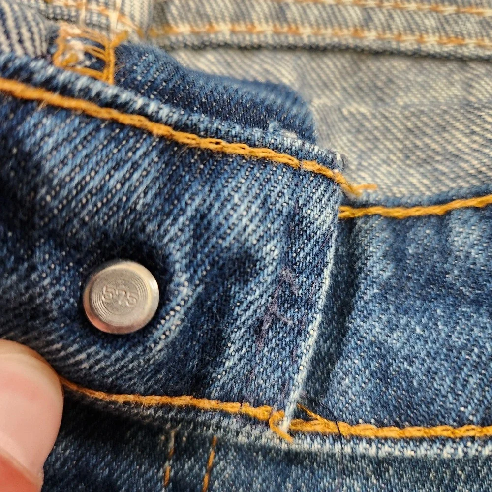 Vintage Levis 505 0217 Jeans Men 38x31 Orange Tab 80s USA Made Whiskers Straight